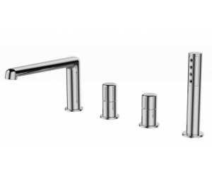 Смеситель на борт ванны BelBagno Uno UNO-BVD4-CRM, хром