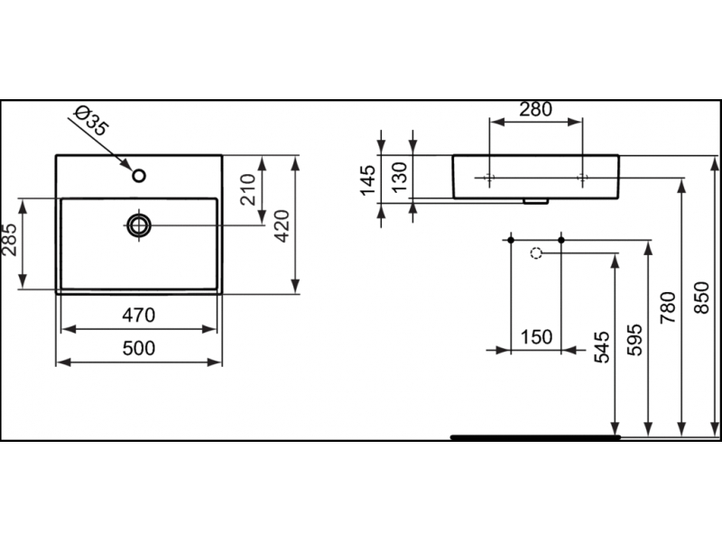 Купить Раковина Ideal Standard Strada K077701 50 см