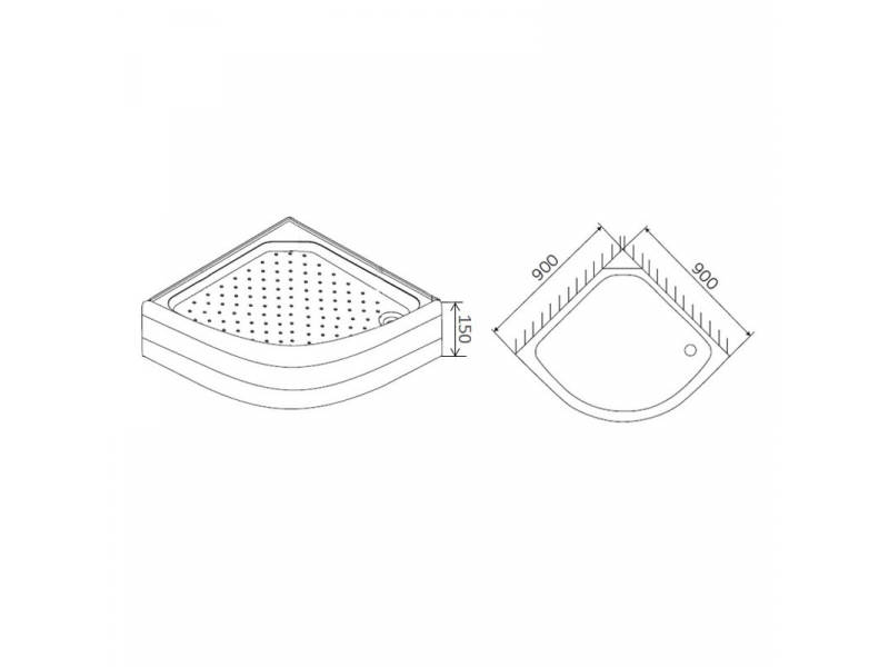Купить Душевой поддон Am.Pm Joy W85T-205-090W 90 х 90 см, белый