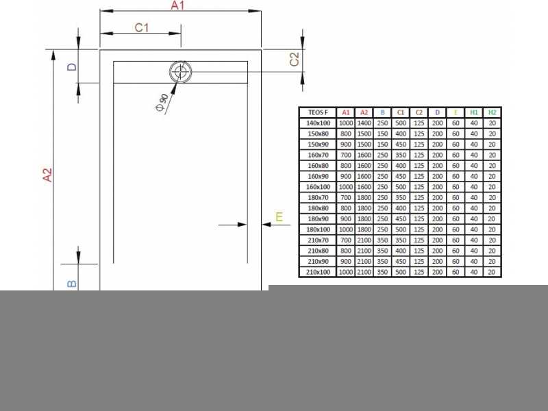 Купить Поддон для душа Radaway Teos F, 180 x 80 см, прямоугольный, HTF18080-54