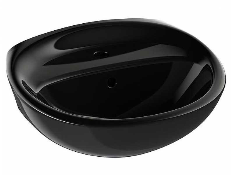 Купить Раковина Gustavsberg Estetic С+ 410350 410350S0 50 x 42 см подвесная, покрытие Ceramicplus, цвет черный