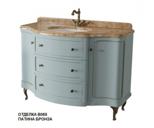 Тумба под раковину Caprigo Imperio 120 см с филёнками, 2 ящика, напольная, отделка B065 патина бронза, 11617-B065-pat-bronza