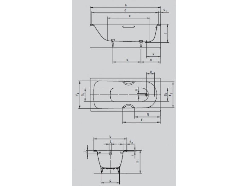 Купить Стальная ванна Kaldewei Saniform Plus мод. 373-1, 170 x 75 см, с покрытием Anti-Slip, 1126.3000.0001