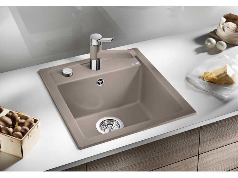 Купить Мойка Blanco Dalago 45 517317, серый беж, с клапаном-автоматом, 46,5 x 51 см