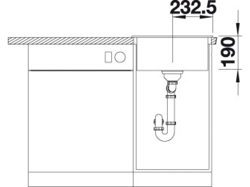Купить Мойка Blanco Dalago 45 517317, серый беж, с клапаном-автоматом, 46,5 x 51 см
