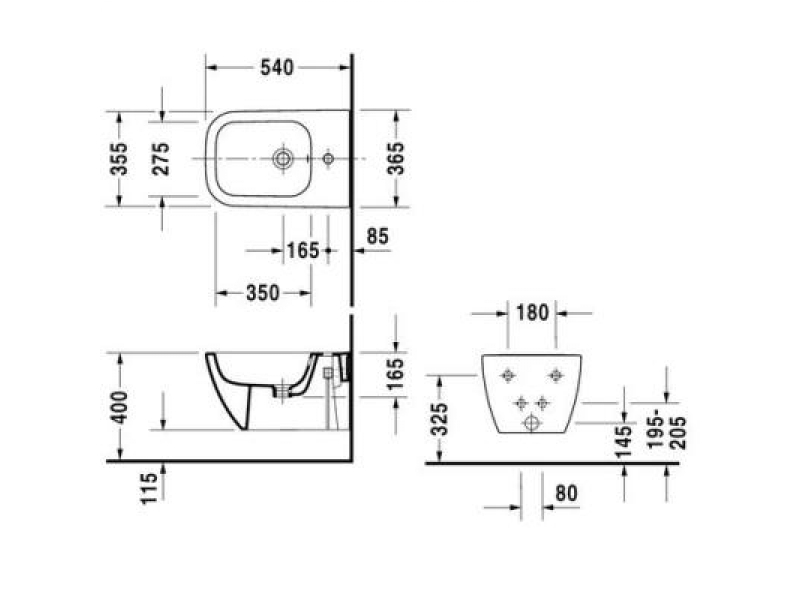 Купить Биде Duravit Happy D. 2 2258150000 подвесное
