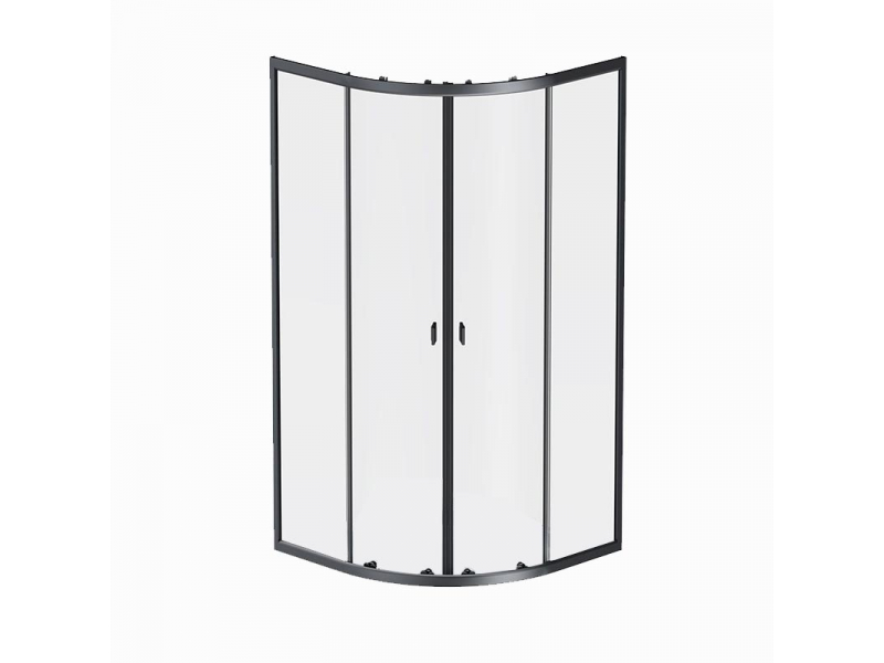 Купить Душевой уголок Am.Pm X-Joy Twin Slide W88G-205-090BT, 90 x 90 см, профиль черный матовый, стекло прозрачное, без поддона