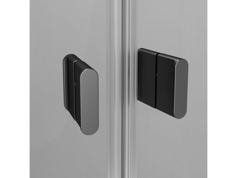 Купить Душевой уголок Am.Pm X-Joy Twin Slide W88G-205-090BT, 90 x 90 см, профиль черный матовый, стекло прозрачное, без поддона