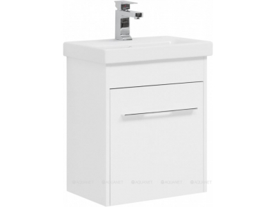 Тумба с раковиной Aquanet Августа 50 (Moduo Slim), белая, 00254069