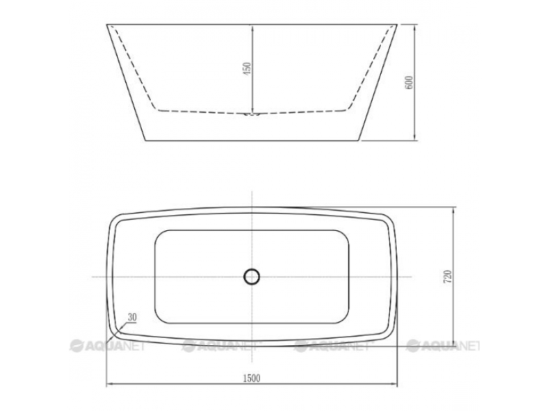 Купить Ванна акриловая Aquanet Joy 150 x 72 см 00208598