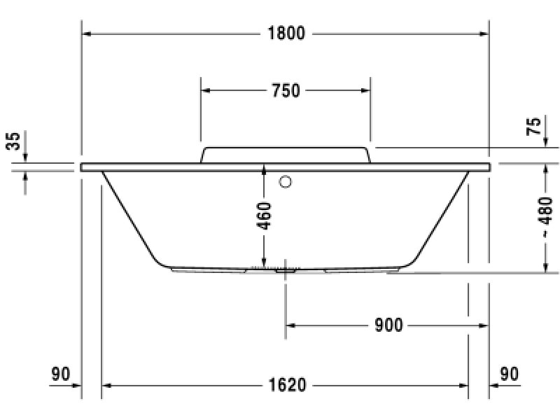 Купить Ванна акриловая Duravit Durastyle 70029800000000, 180 х 80 см