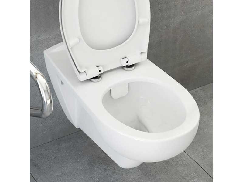 Купить Подвесной унитаз Vitra Conforma 5810B003-6234, безободковый, с сиденьем для людей с ограниченными возможностями