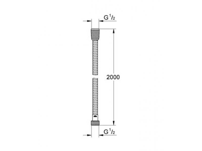 Купить Душевой шланг Grohe Relexa, 28140000, 200 см, 1/2-1/2