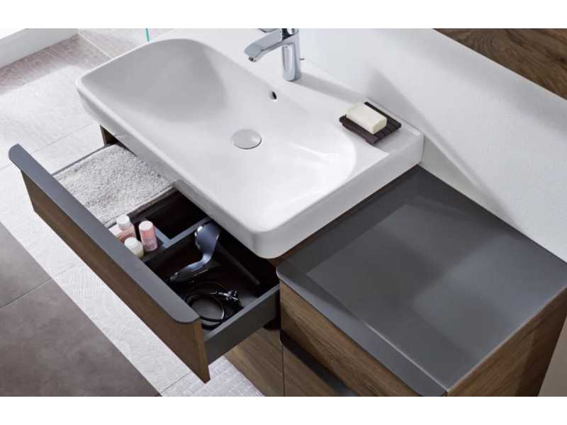 Купить Тумба под раковину Geberit Smyle Square 500.355.JR.1, 120 см, цвет орех пекан