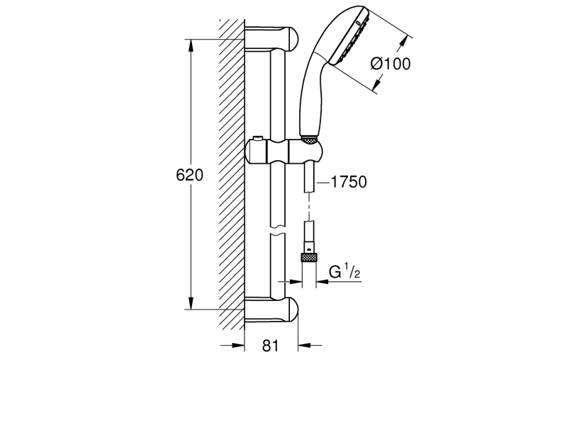Купить Душевой гарнитур Grohe New Tempesta 100 II 2759810E (2759800E)