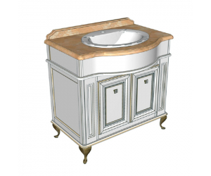 Тумба под раковину Caprigo Fresco 90 10621, цвет B-016 bianco alluminio