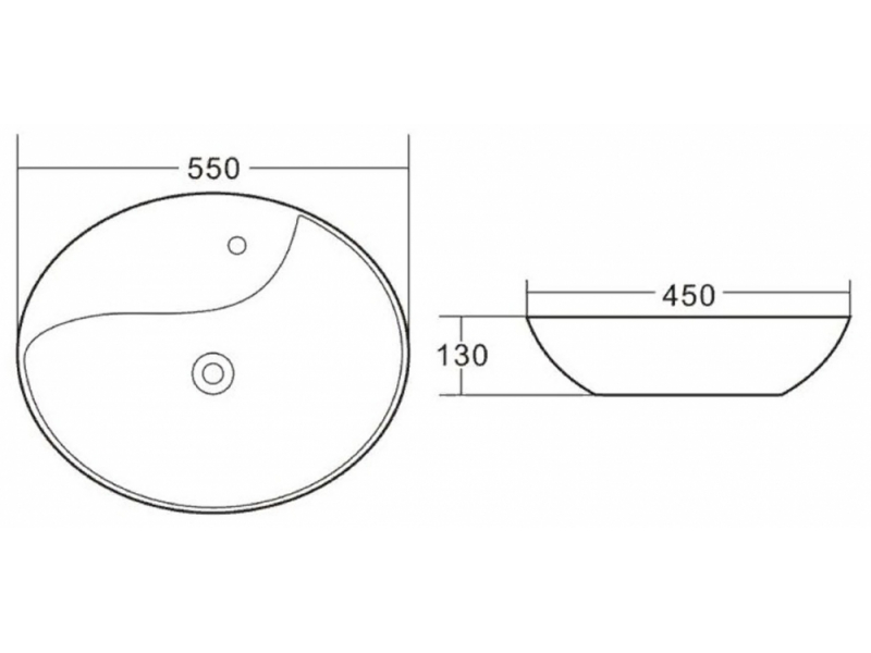 Купить Раковина BelBagno BB1370 накладная 55 х 45 х 13 см