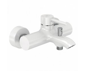 Смеситель Ideal Standard Ceraline BC199U5 для ванны и душа, белый матовый и хром
