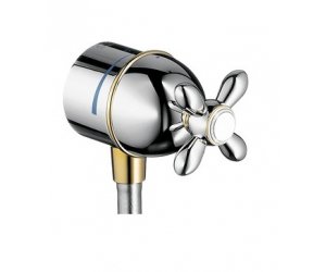 Шланговое подсоединение Axor Carlton 17883090, хром с золотом