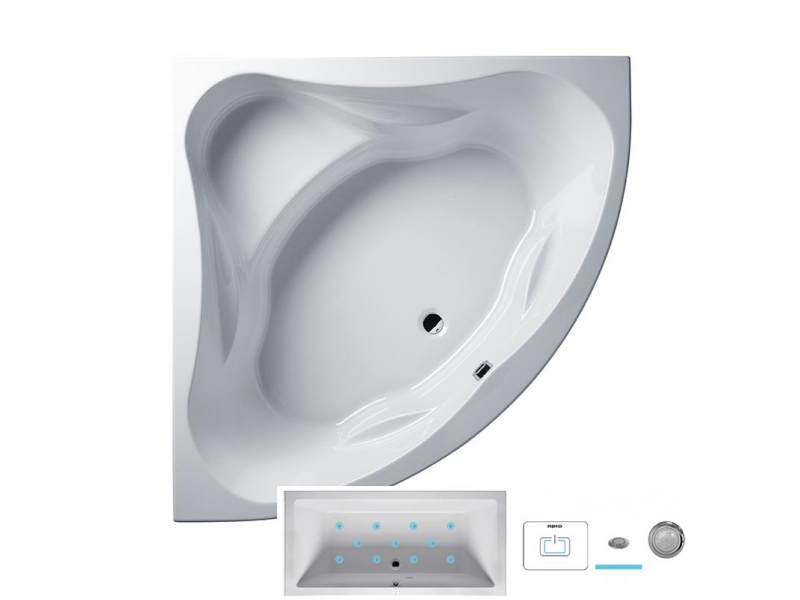 Купить Ванна гидромассажная Riho Neo 150 x 150 см, AIR