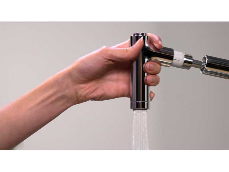 Купить Смеситель Hansgrohe Metris 14820800, для кухни с выдвижным изливом, цвет сталь