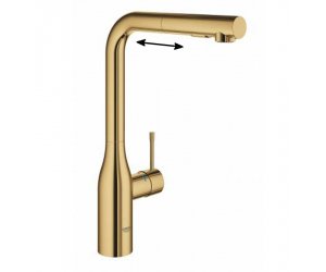 Смеситель Grohe Essence New 30270GL0 для кухонной мойки с выдвижным изливом, холодный рассвет глянец