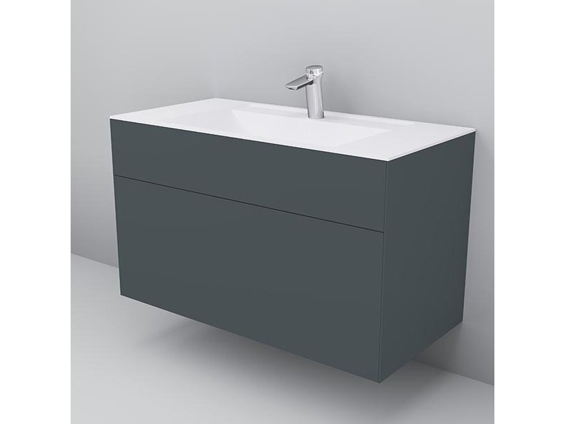 Купить Тумба под раковину Am.Pm Inspire 2.0 M50AFHX1003GM подвесная 100 см, 3 ящика, цвет графит, матовый