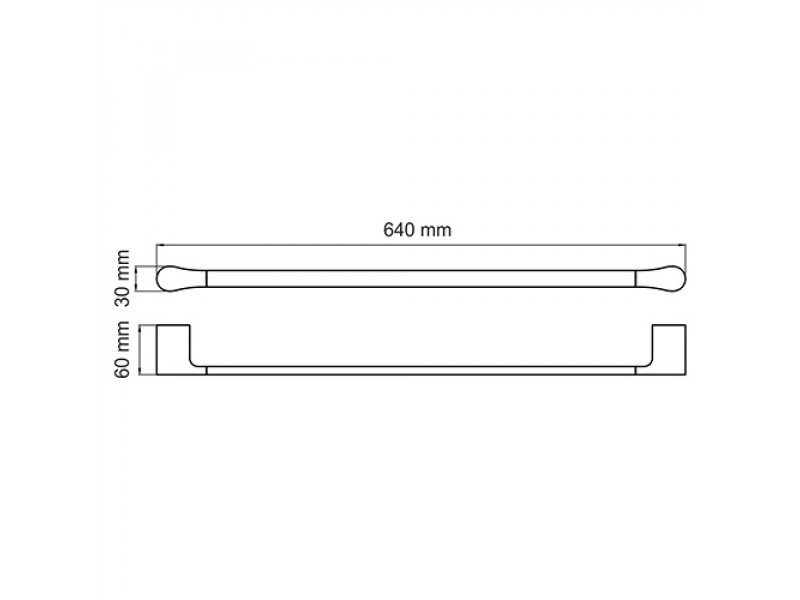 Купить Полотенцедержатель WasserKRAFT 7230, 64 см, черный