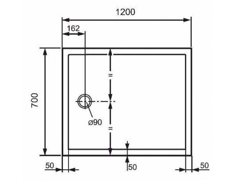 Купить Душевой поддон Huppe PURANO 120 x 70 x h4 см, 202166.055, из искусственного камня