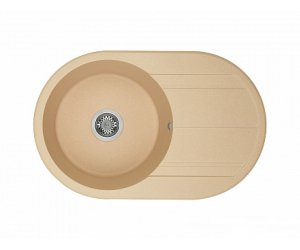 Кухонная мойка Акватон Амира круглая с крылом, латте, 1A712932AI260