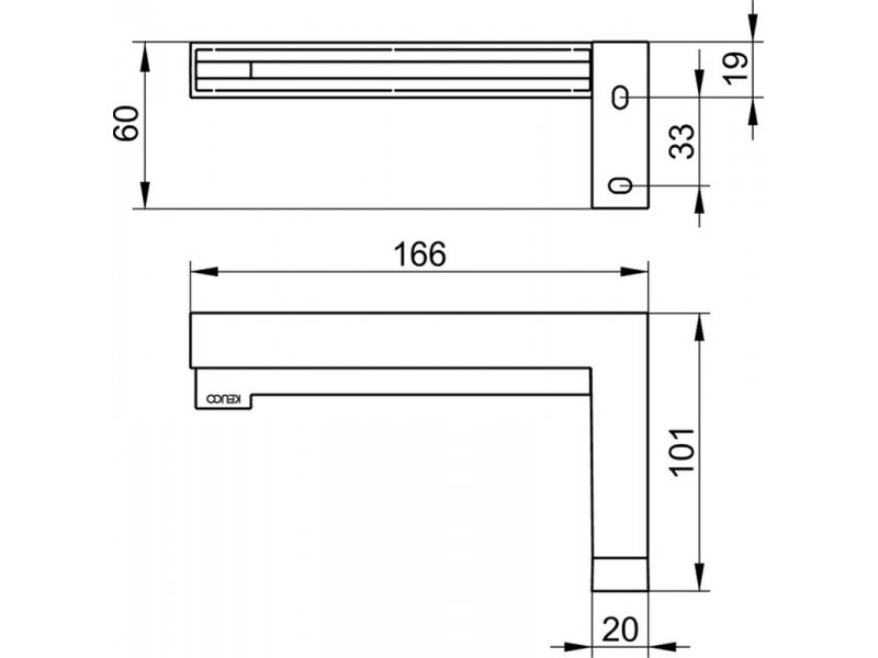 Купить Держатель туалетной бумаги Keuco Edition 90 Square, хром, 19162010000