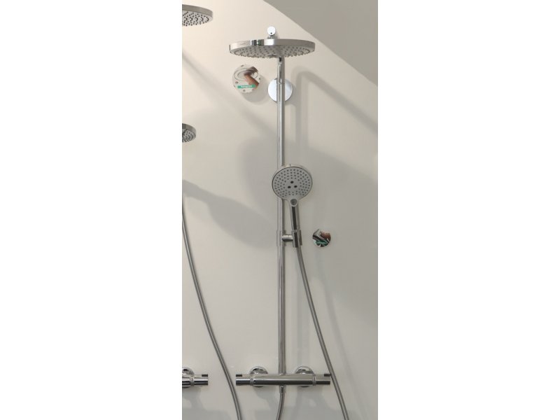 Купить Душевая система Hansgrohe Raindance Select S Showerpipe 300 2Jet 27133400, белый/хром