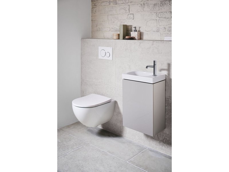 Купить Инсталляция Geberit с безободковым унитазом Geberit Acanto Rimfree, 500.301.KJ.A, сиденье микролифт, комплект Идеальная пара