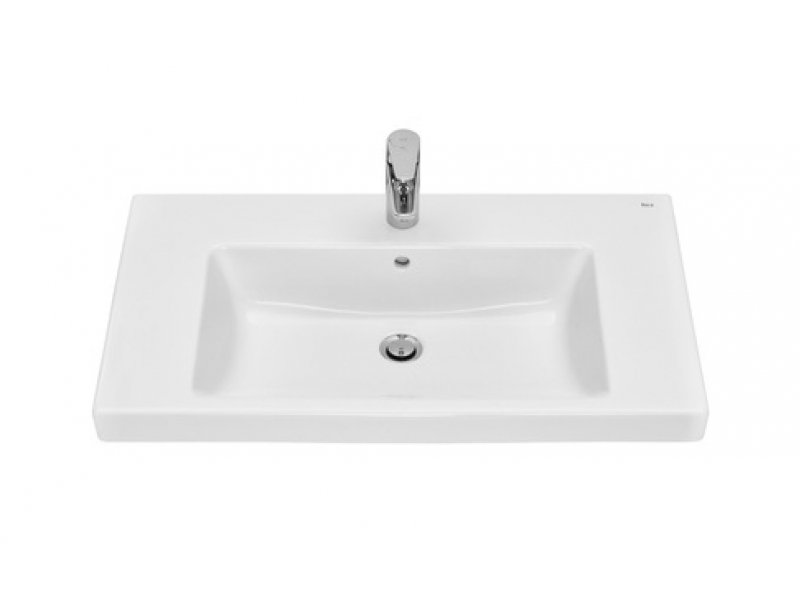 Купить Раковина Roca The Gap Plus высокий бортик 80 x 46 см, 7.3270.M.000.4, фарфор, белый