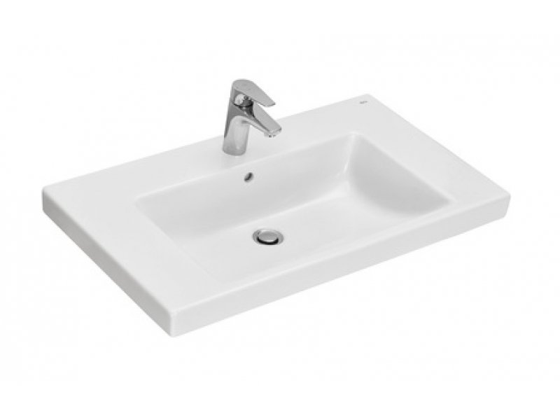 Купить Раковина Roca The Gap Plus высокий бортик 80 x 46 см, 7.3270.M.000.4, фарфор, белый