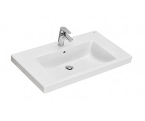 Раковина Roca The Gap Plus высокий бортик 80 x 46 см, 7.3270.M.000.4, фарфор, белый