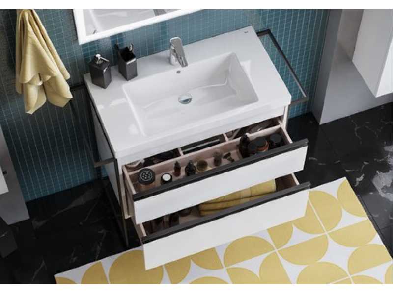 Купить Раковина Roca The Gap Plus высокий бортик 80 x 46 см, 7.3270.M.000.4, фарфор, белый