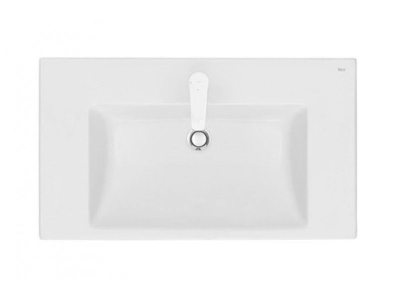 Купить Раковина Roca The Gap Plus высокий бортик 80 x 46 см, 7.3270.M.000.4, фарфор, белый