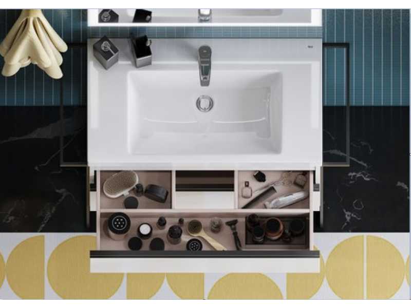 Купить Раковина Roca The Gap Plus высокий бортик 80 x 46 см, 7.3270.M.000.4, фарфор, белый