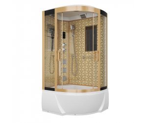Душевая кабина Niagara 7712G, 120 x 80 см с гидромассажем, стенки золото