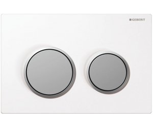 Кнопка Geberit Omega Type 20 115.085.KL.1, белая, матовый хром