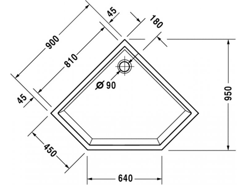 Купить Душевой поддон Duravit Starck 90 x 90, 7200060000000