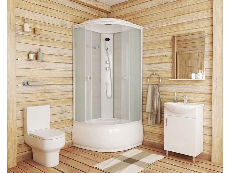 Купить Душевая кабина Niagara NG-8308-14, 90 x 90 см с высоким поддоном, профиль белый, стекло матовое