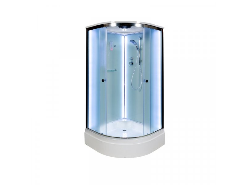 Купить Душевая кабина Deto D D271S LED 100 x 100 см, с крышей и LED подсветкой