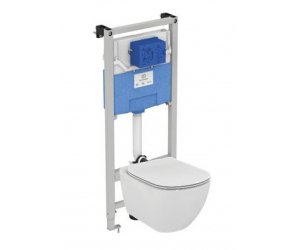 Инсталляция Ideal Standard Prosys Frame 120 M с унитазом Tesi Rimless T355101, сиденье микролифт, комплект, T355101PT15