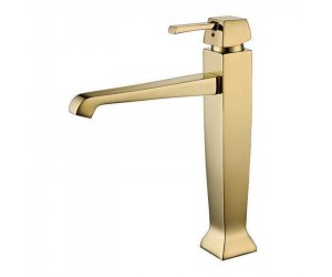 Смеситель для раковины Caprigo Diamante 50-023-oro с донным клапаном, золото