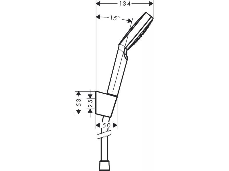 Купить Душевой гарнитур Hansgrohe Crometta 1jet EcoSmart 26569400, шланг 160 см, белый/хром