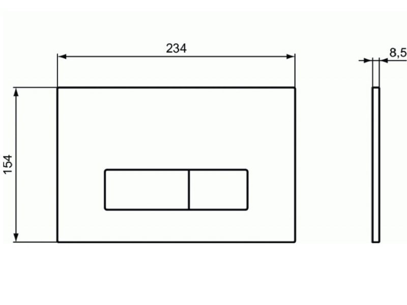 Купить Кнопка смыва Ideal Standard Oleas R0121A6 M2, цвет черный