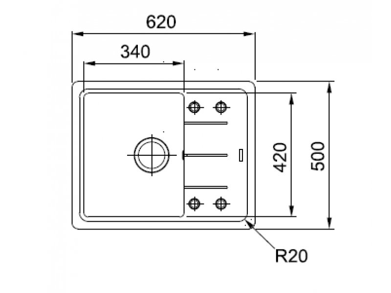 Купить Мойка Franke BASIS BFG 611 C, 114.0280.833, гранит, установка сверху, оборачиваемая, цвет сахара, 62*50 см
