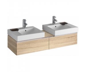 Тумба для двух раковин Geberit iCon 841322000, 120 см, цвет натуральный дуб